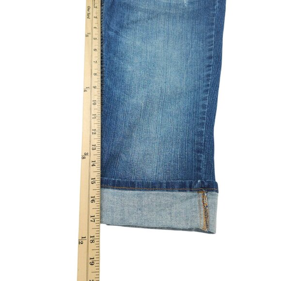 Vigoss Jeans Capri Cropped Sz 9/10 - 30 Mid Rise Stretch Rolled Cuff Flap Pocket - Picture 10 of 12
